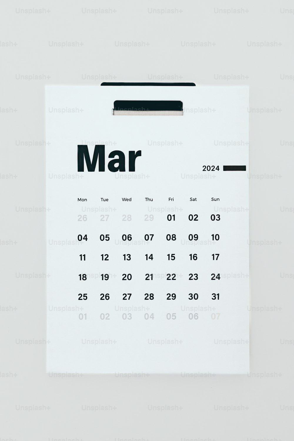 a calendar with the word mar written on it