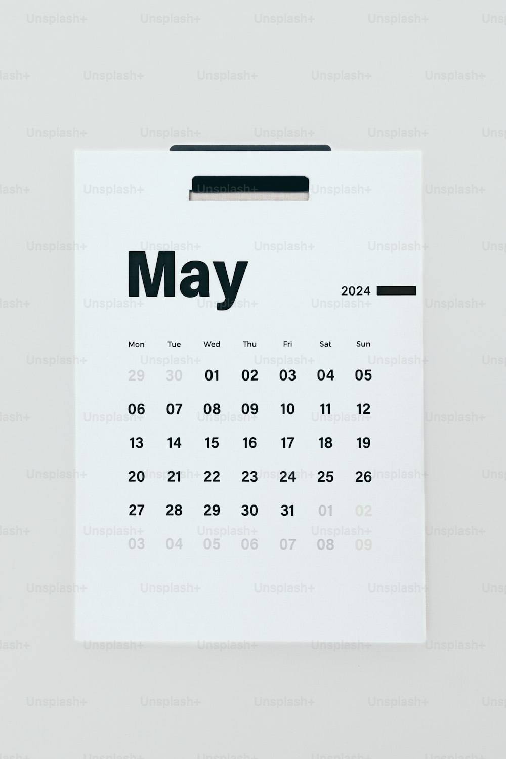 日付が記載されたカレンダー