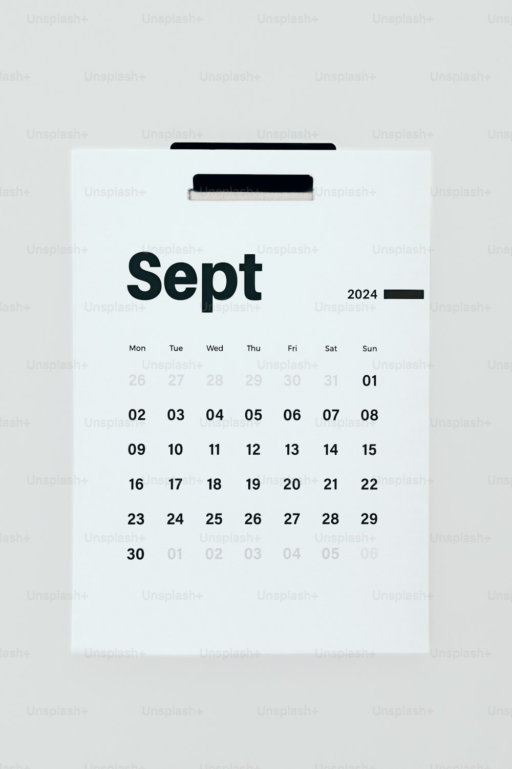 a calendar with the word sep on it