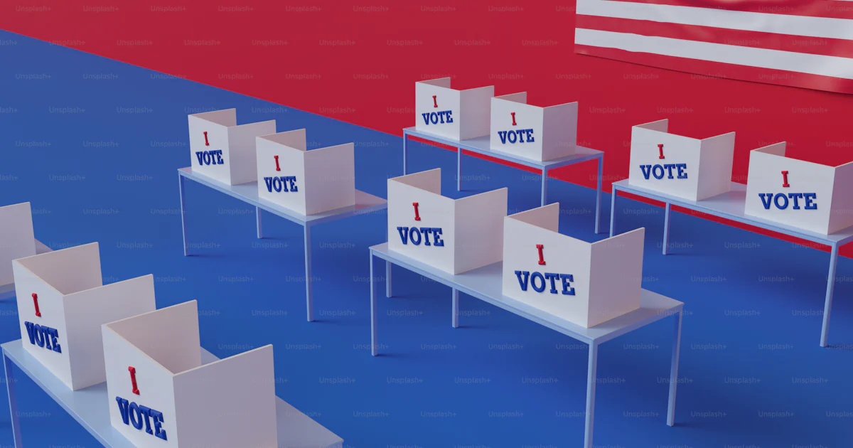 A row of chairs with voting signs on them photo – Vote Image on Unsplash