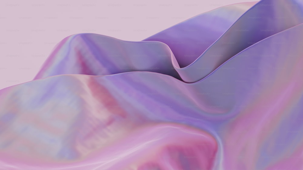 an abstract painting of a pink and purple wave