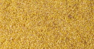 a close up view of yellow rice