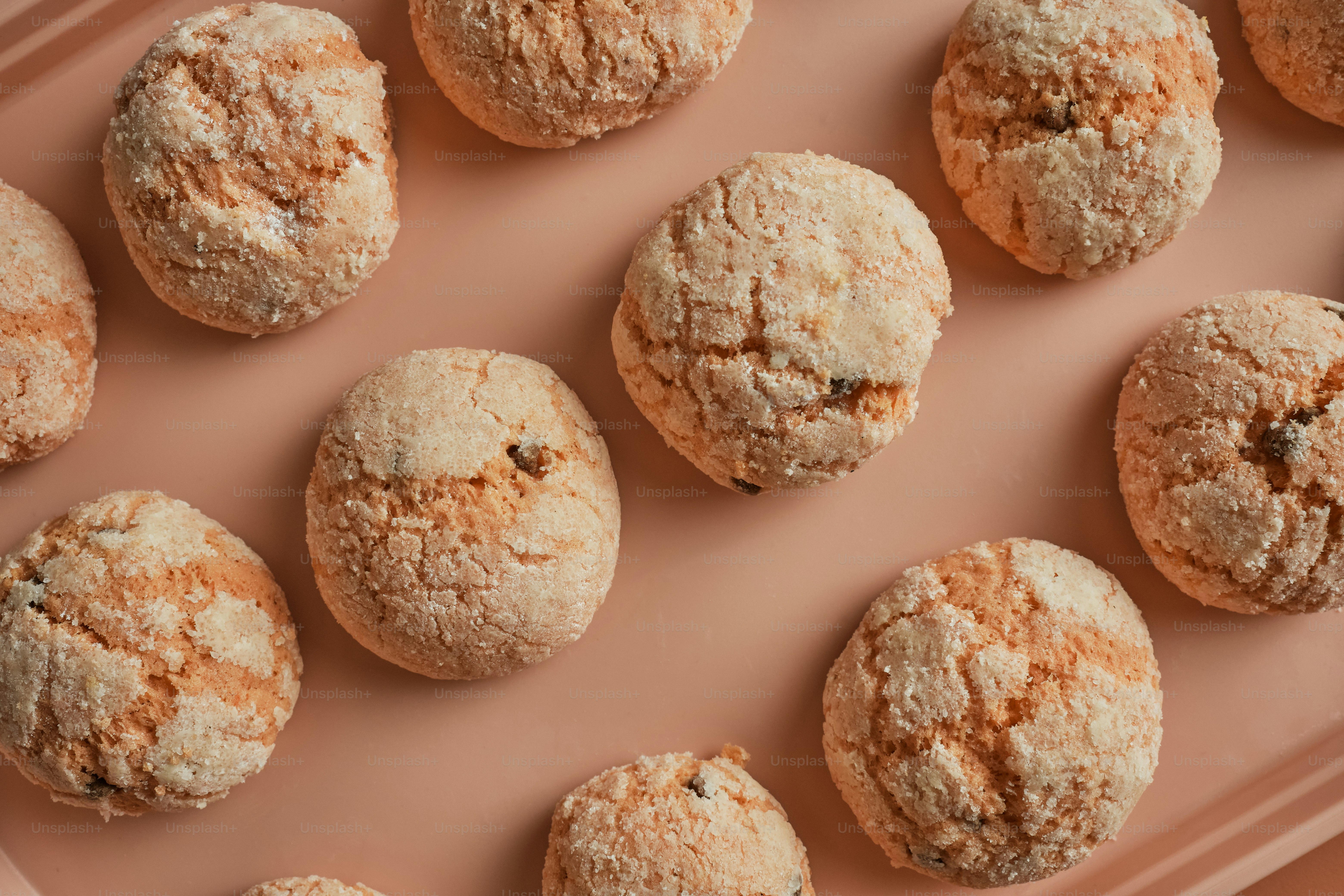 peach fuzz colored cookies