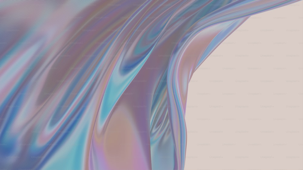 an abstract image of blue and pink fluid