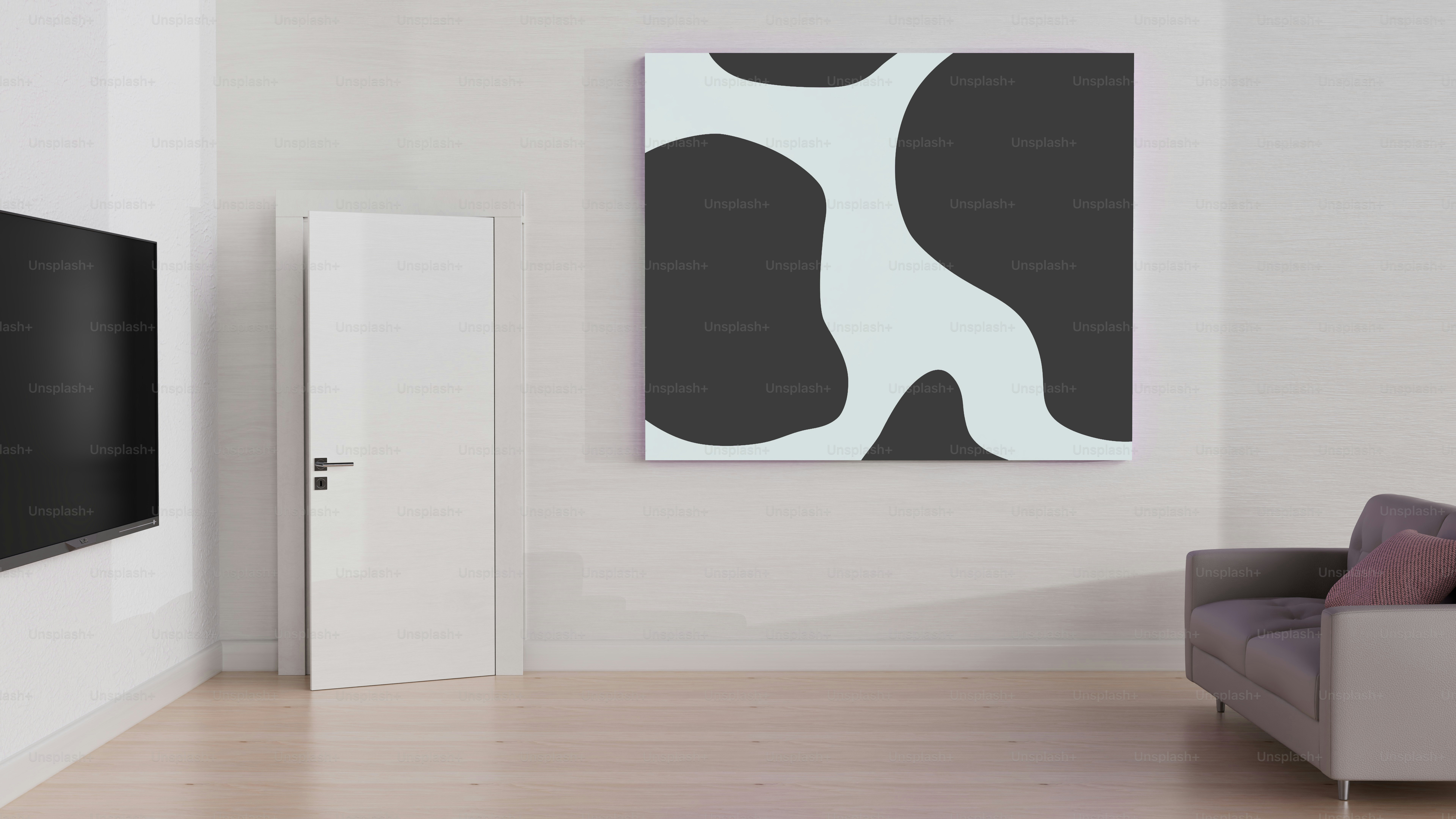 a living room with a couch and a flat screen tv