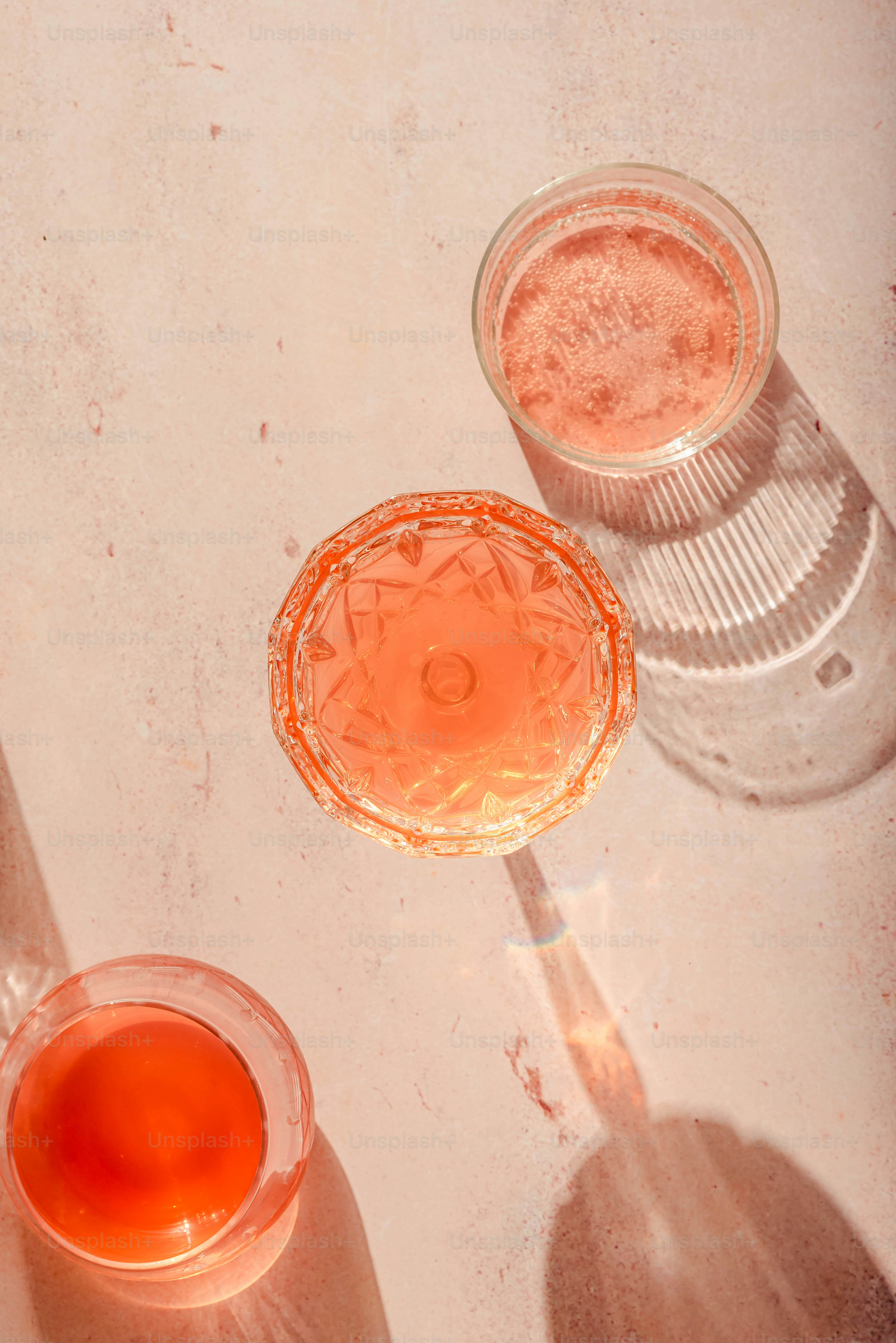 a couple of glasses sitting on top of a table