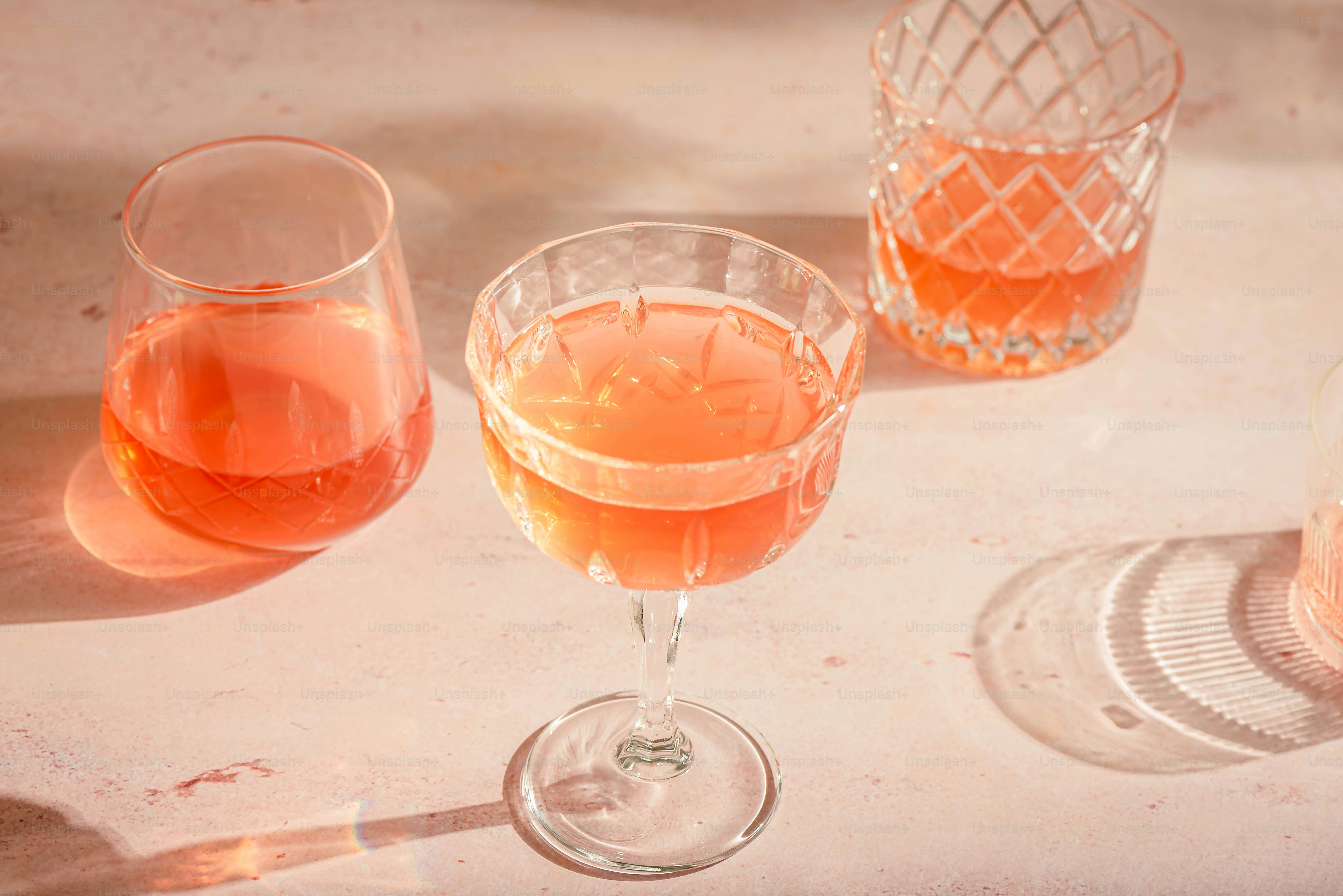 a couple of glasses that are sitting on a table