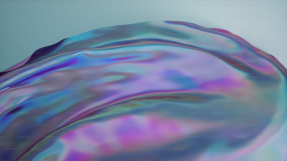 une image abstraite d’un objet bleu et violet