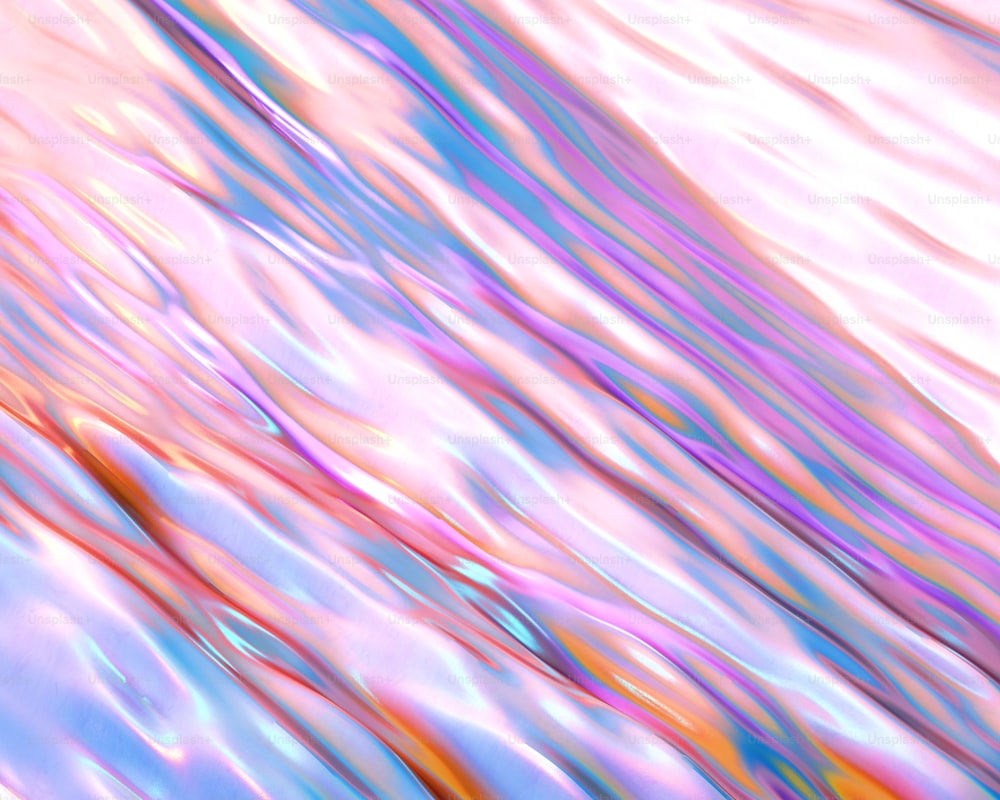 a blurry image of a blue, pink, and orange background