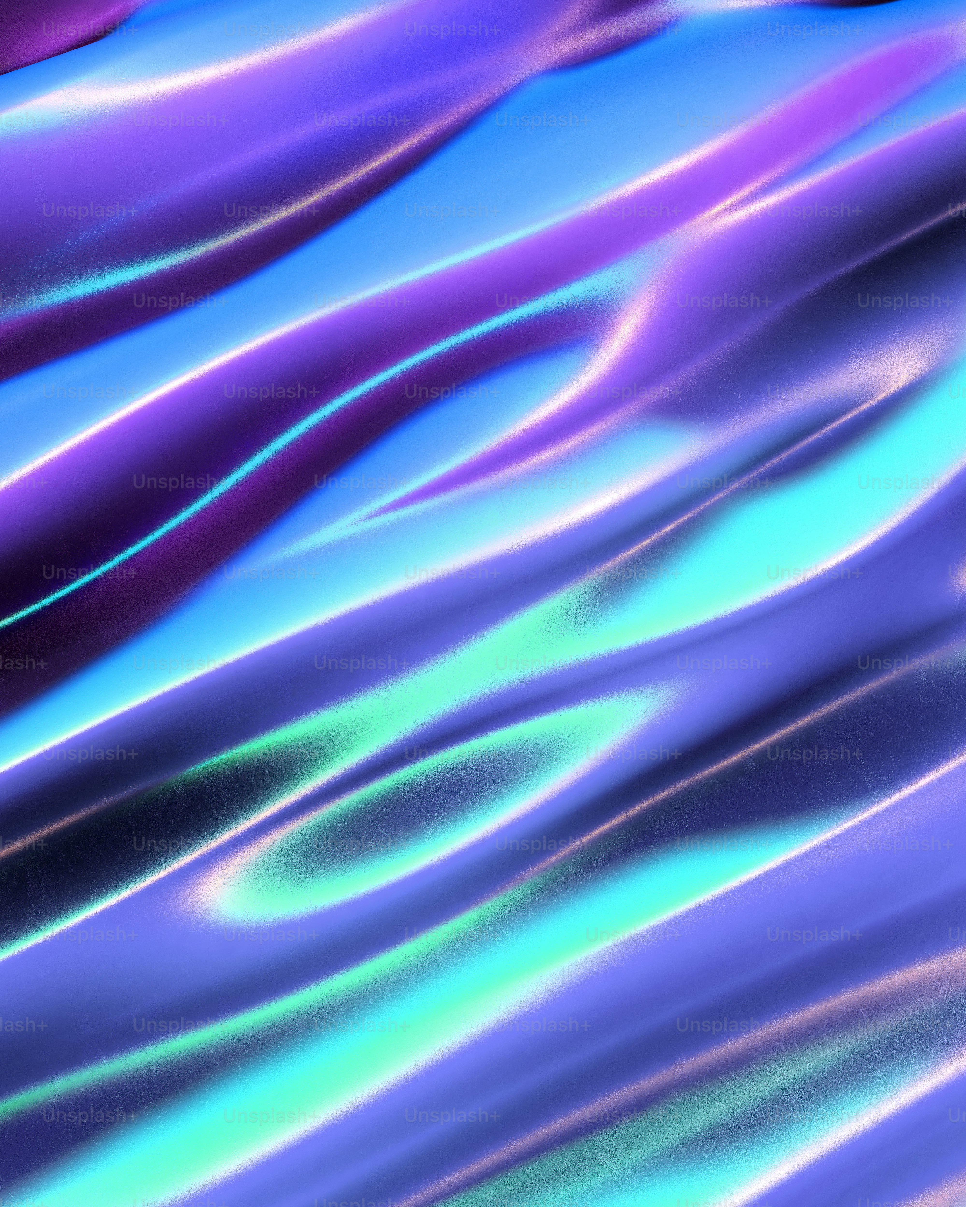 a blue and purple background with wavy lines