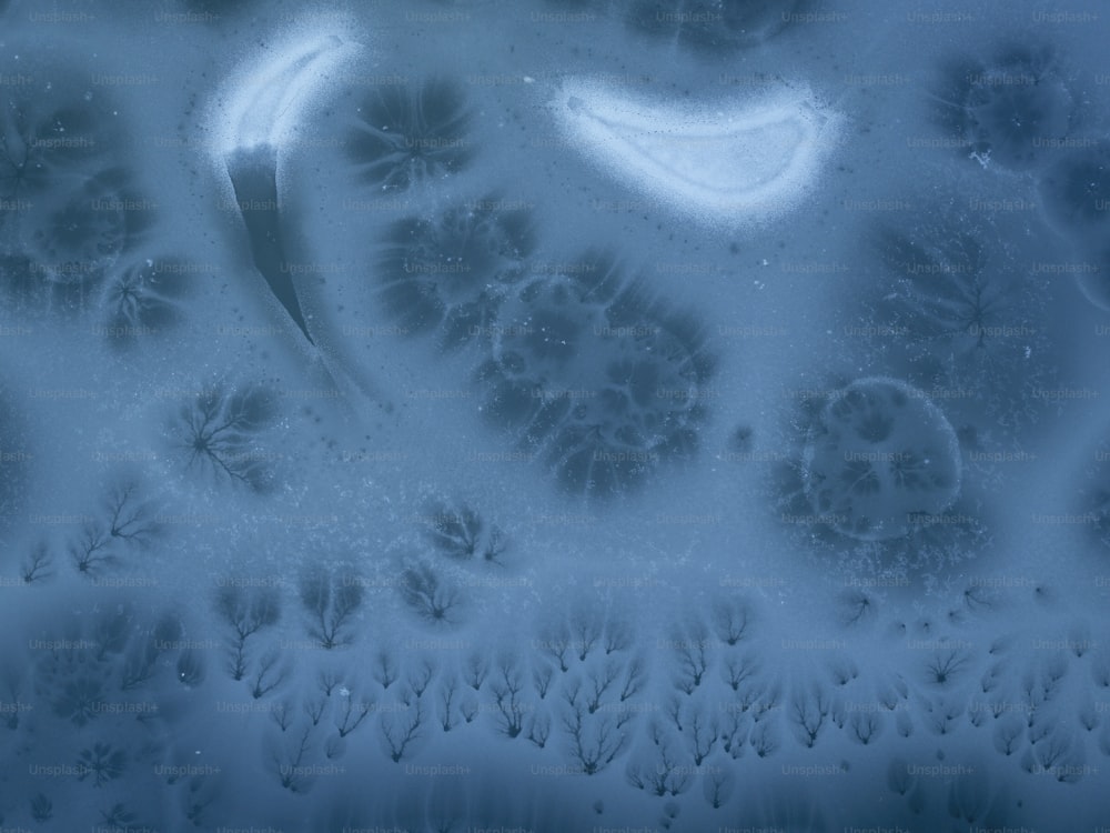 a view of a snow covered window from above