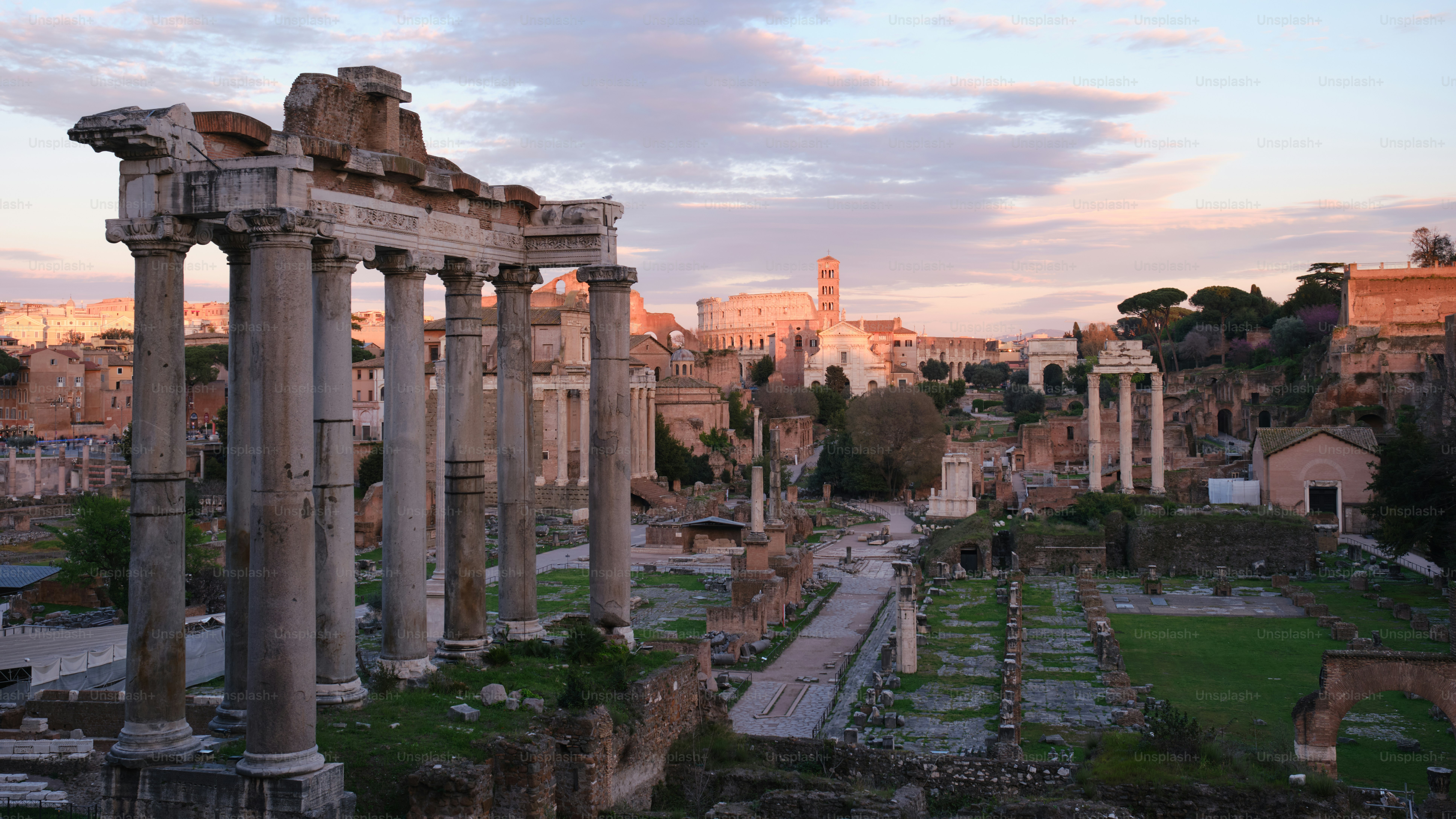 the ruins of the ancient city of rome