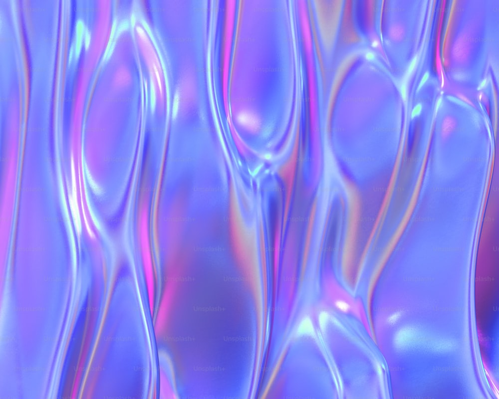 ein blauer und rosafarbener Hintergrund mit wellenförmigen Linien