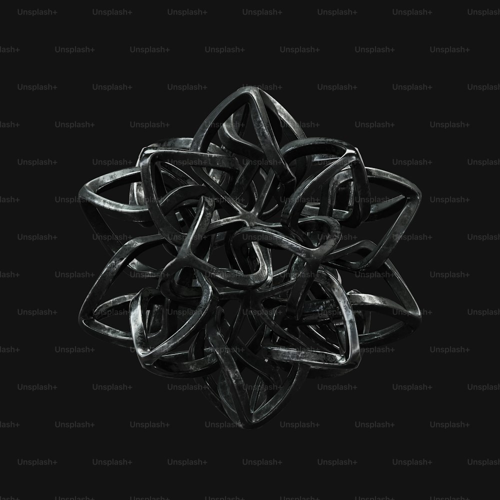une photo en noir et blanc d’un objet en forme d’étoile