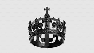 una corona con una croce sopra di essa