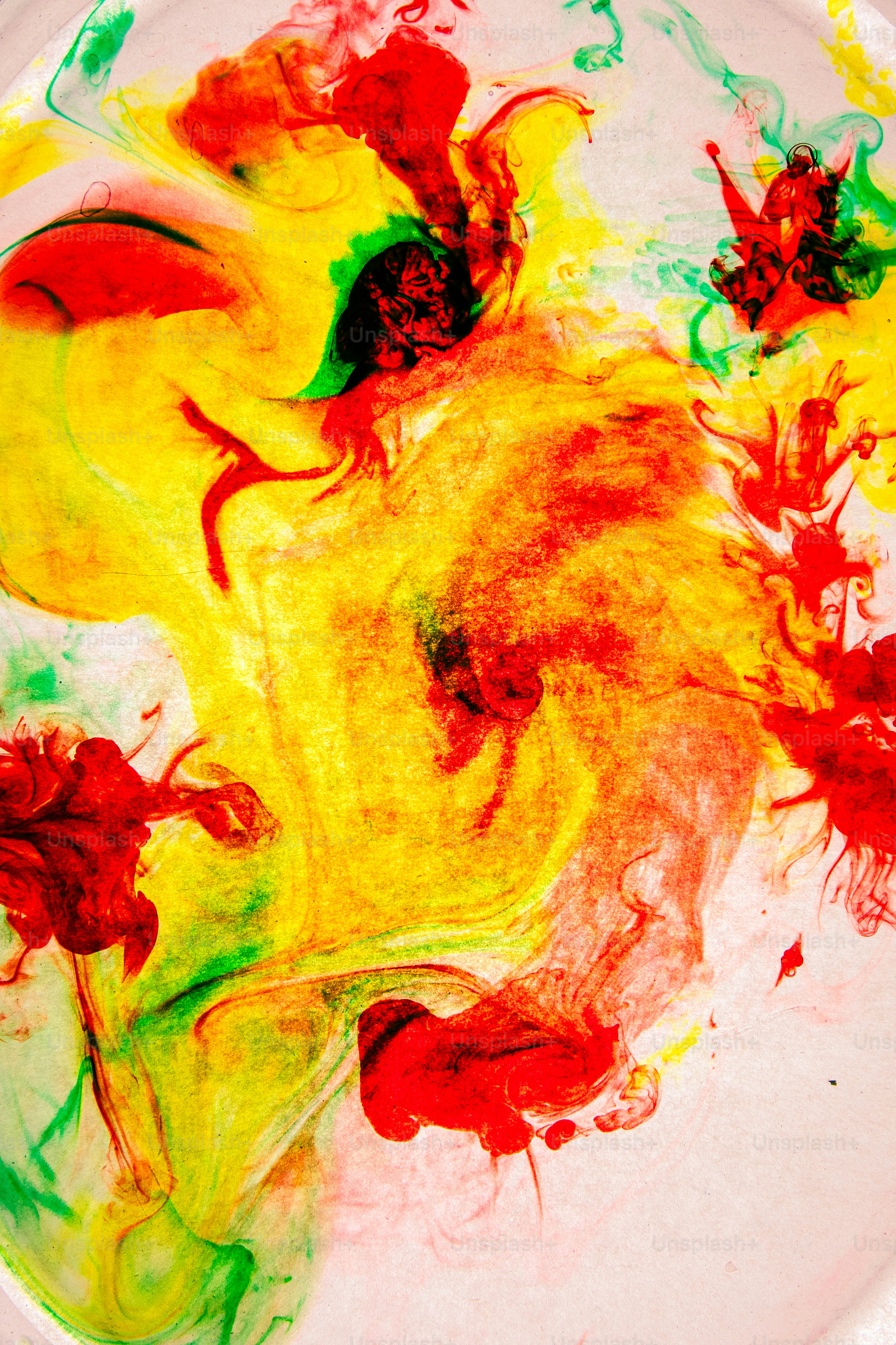 a plate that has some paint on it