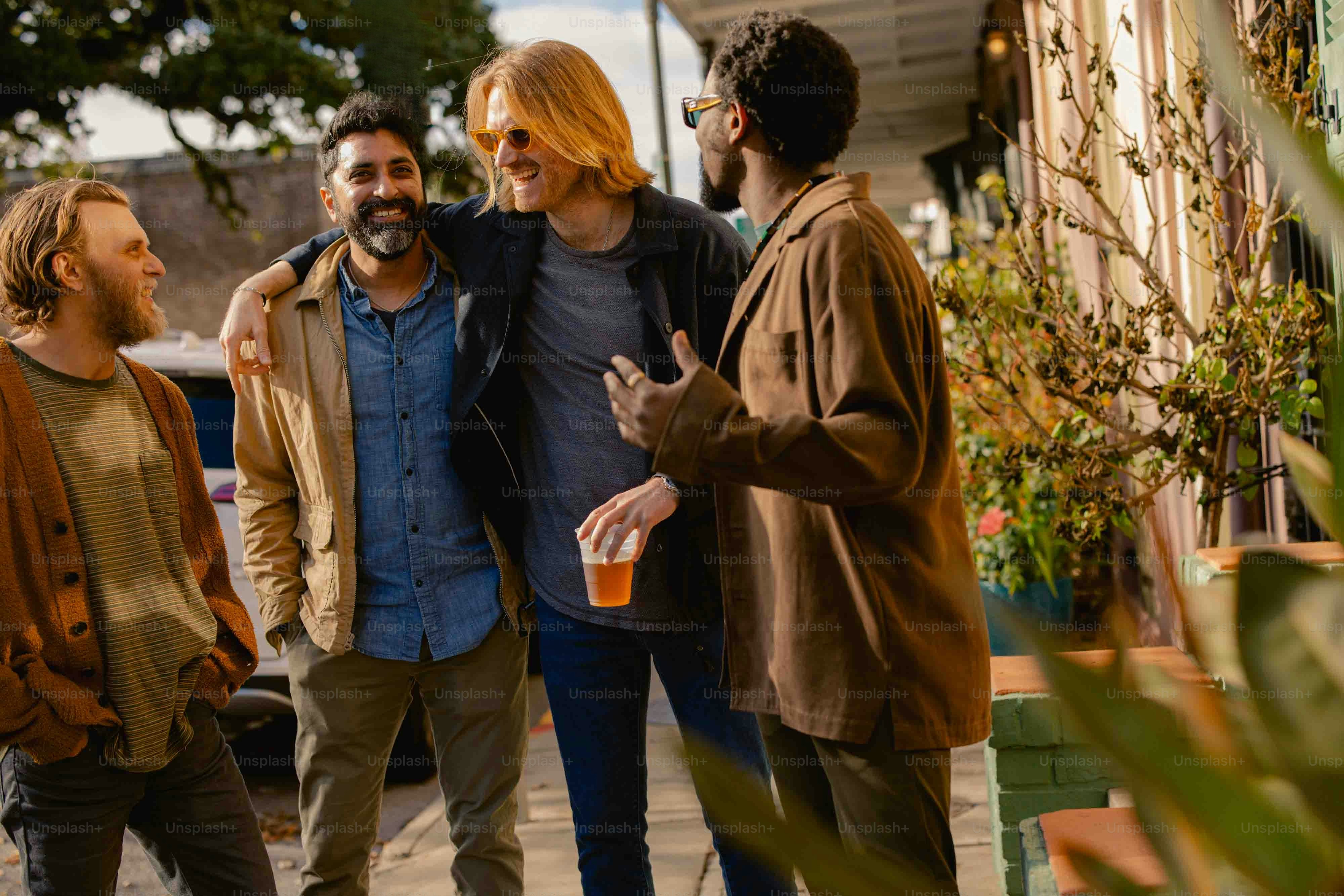 a group of men standing next to each other