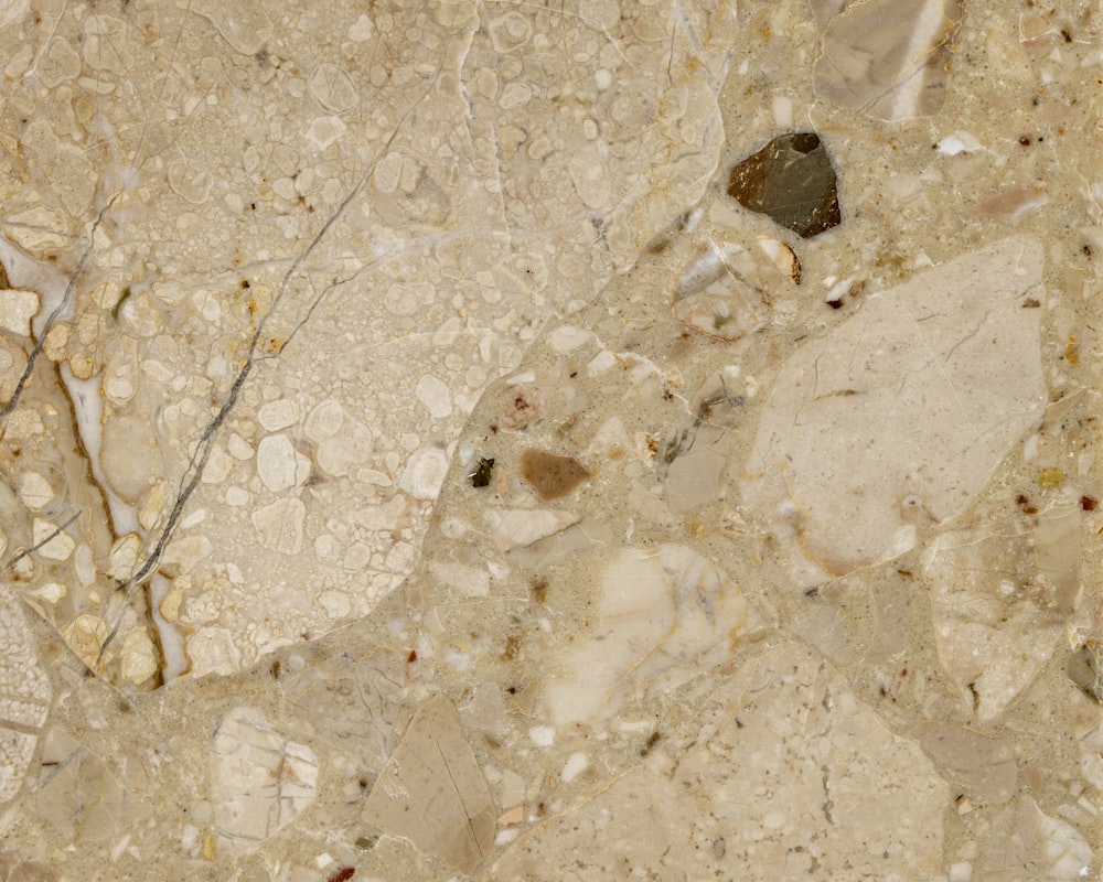 um close up de uma superfície de mármore com pequenas rochas