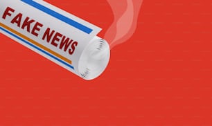 a fake news tube with smoke coming out of it