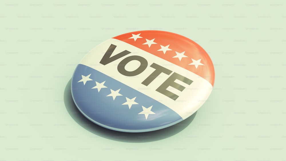 Un botón con la palabra votar