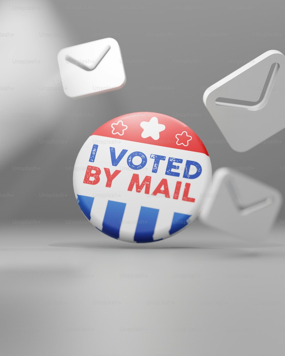 Un botón que dice que voté por correo