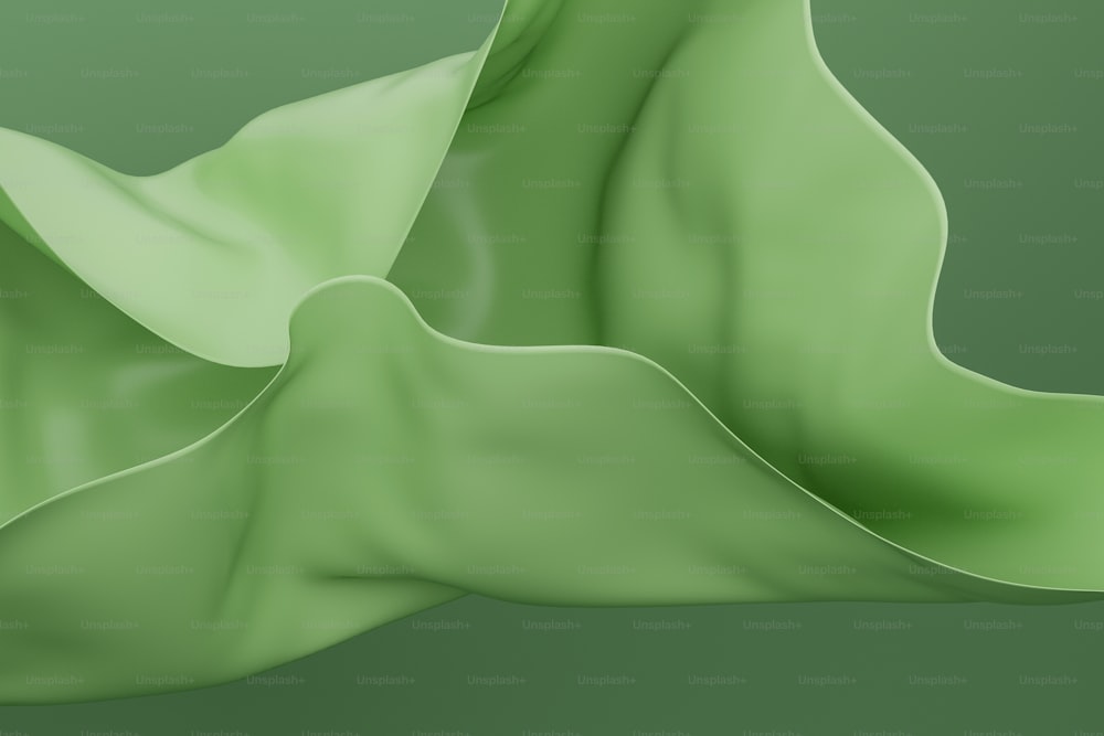 a close up view of a green fabric