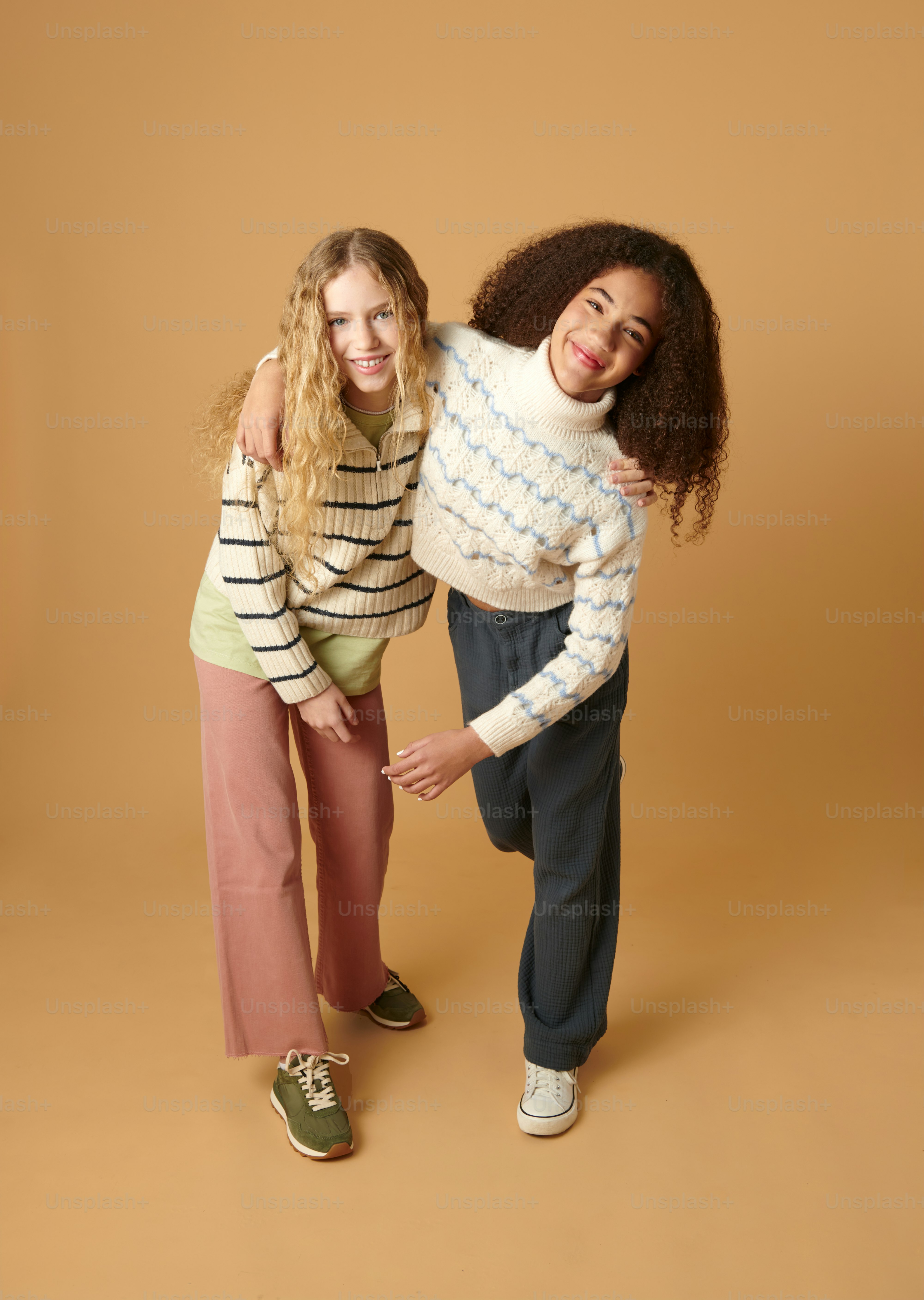 two young women posing for a picture together