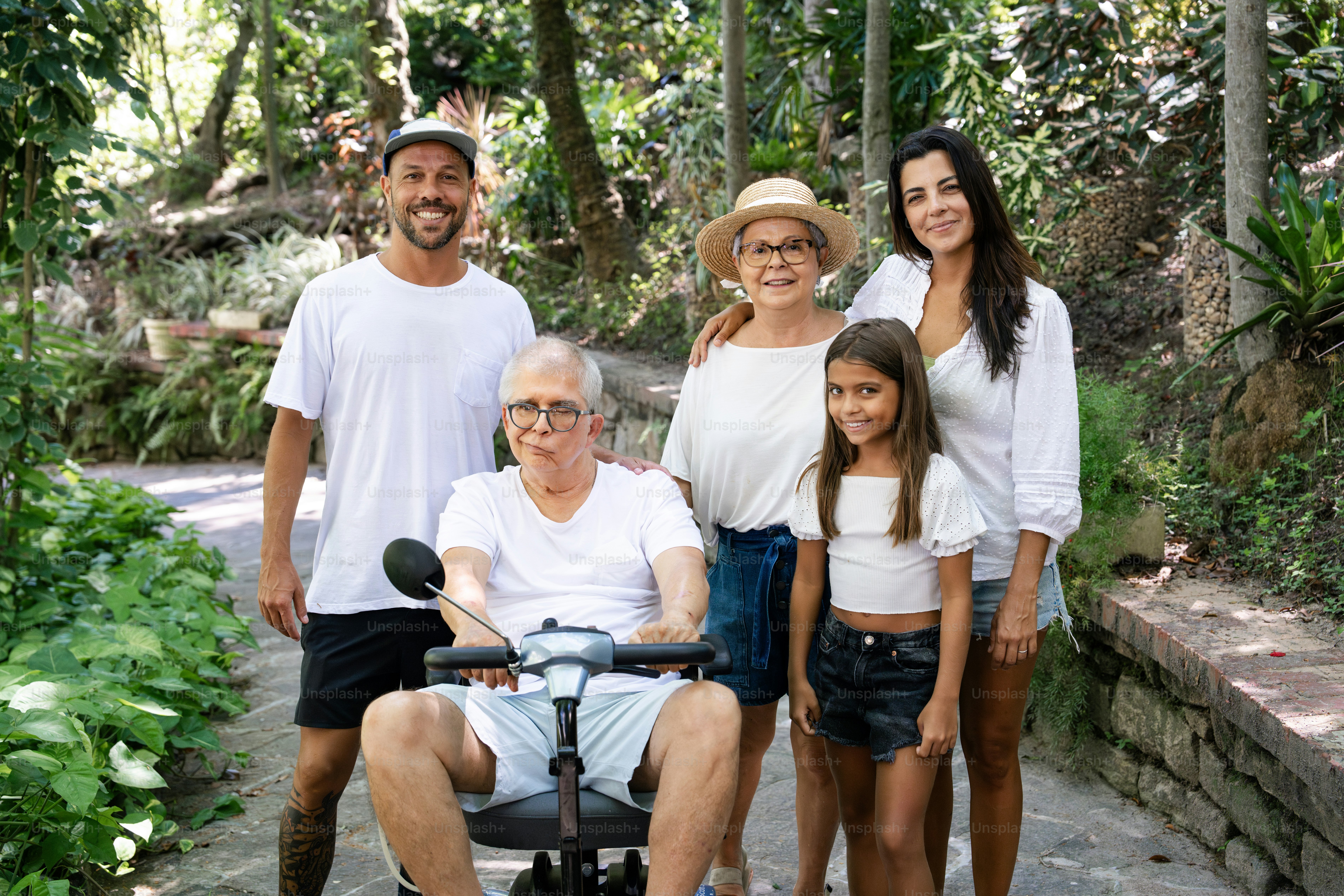 a group of people standing next to each other