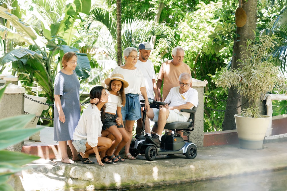 a group of people standing next to each other