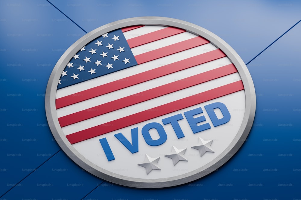 Un bottone con la scritta "Io voto"