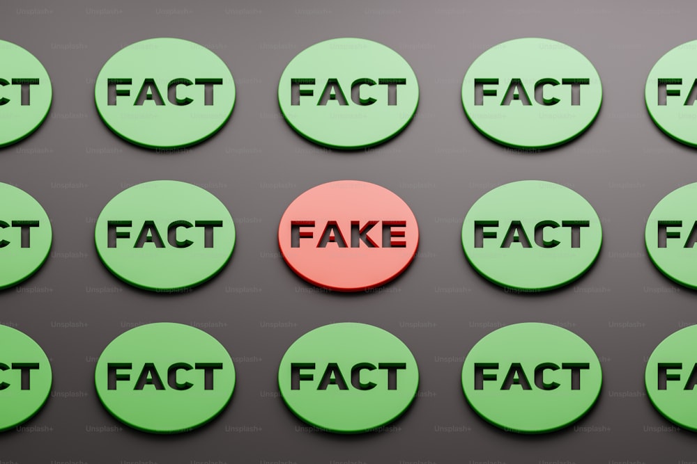 a green button with the words fact and fact on it