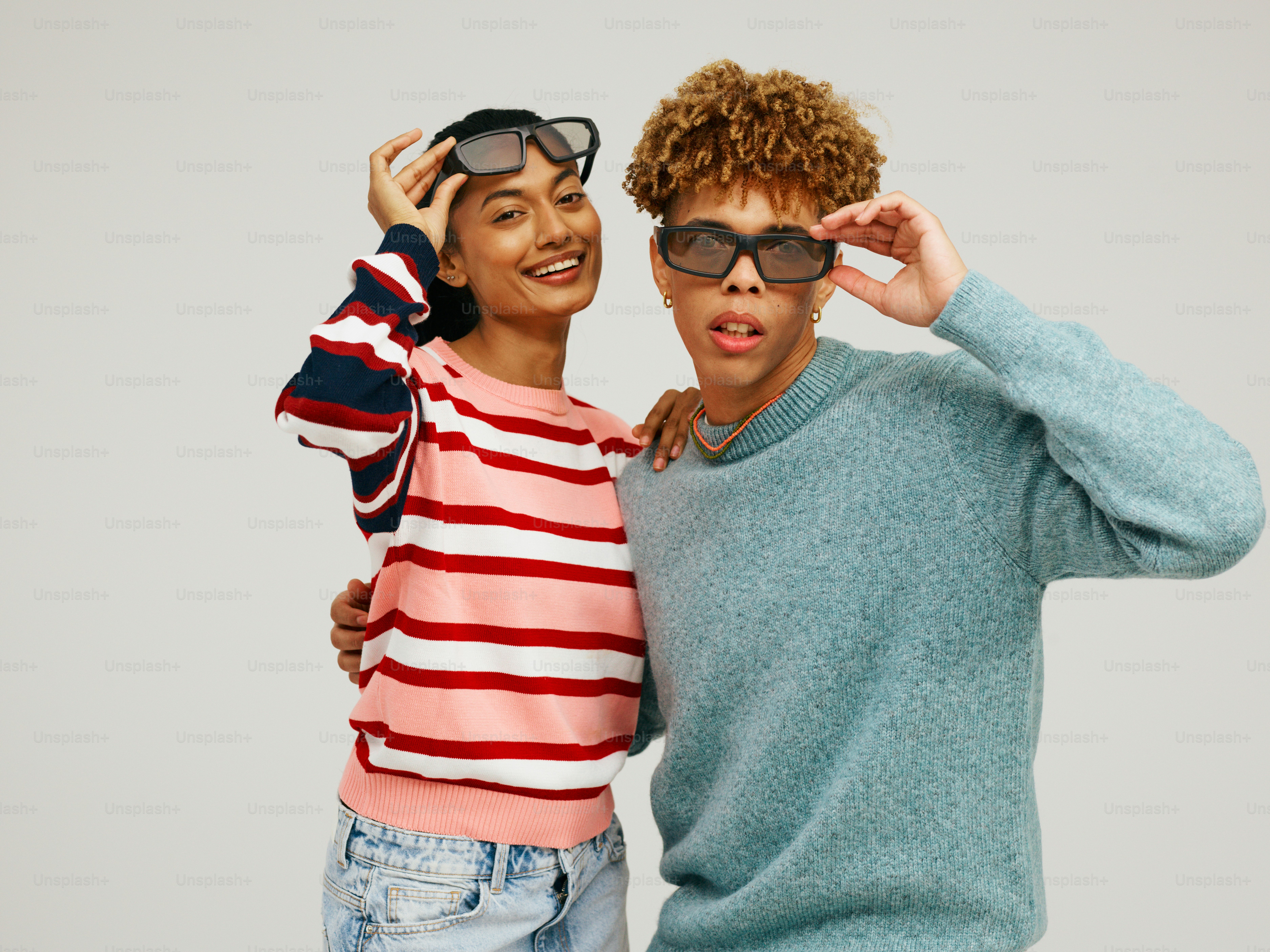 a man and a woman posing for a picture