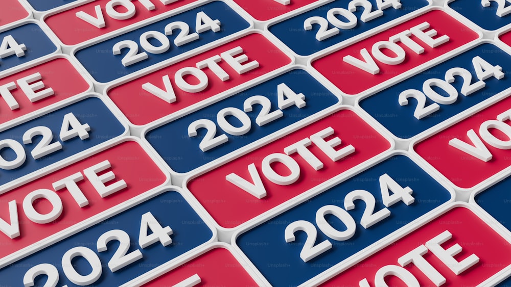 un tas de pancartes politiques avec les mots « votez dessus »
