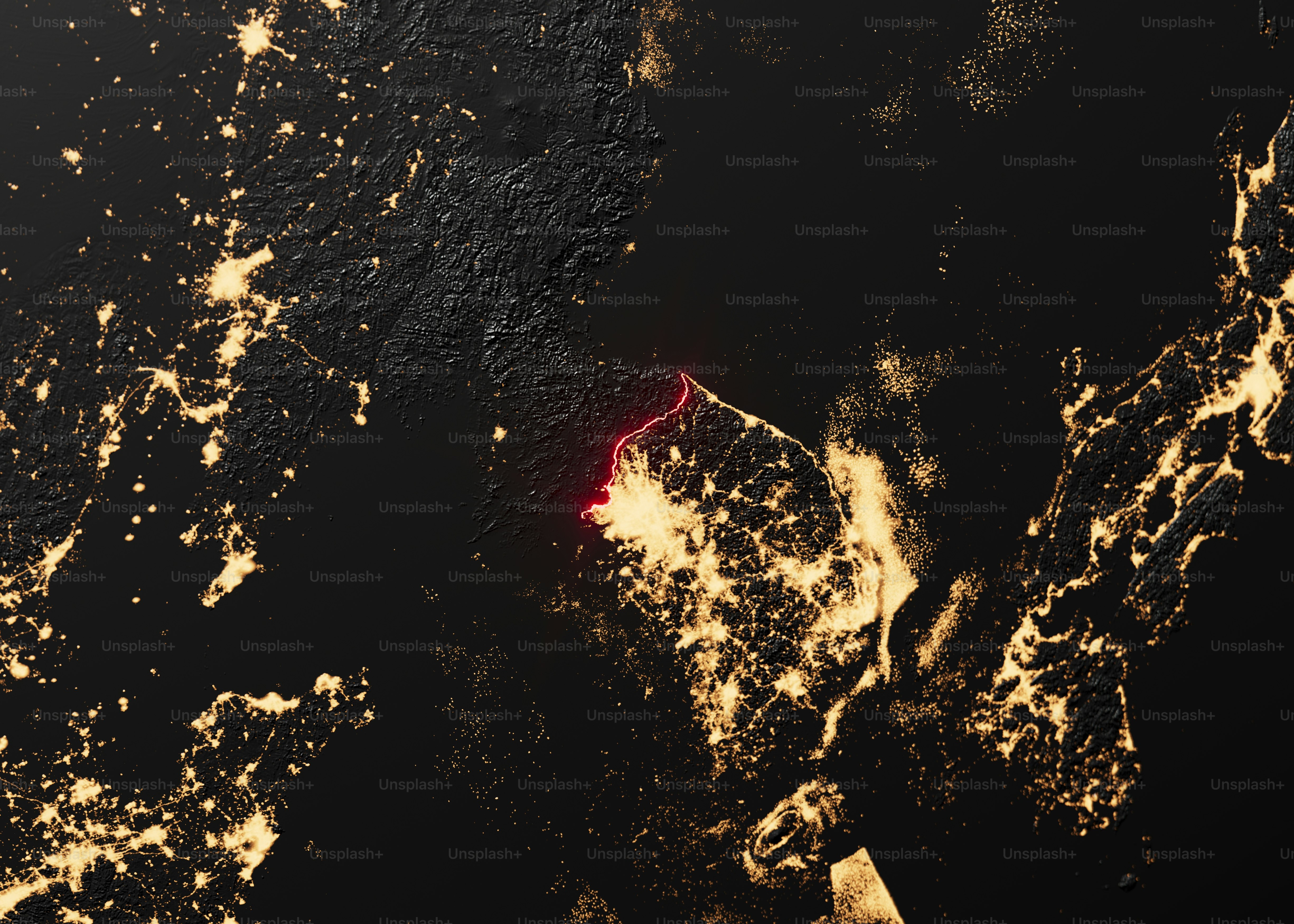 夜の地球の衛星画像