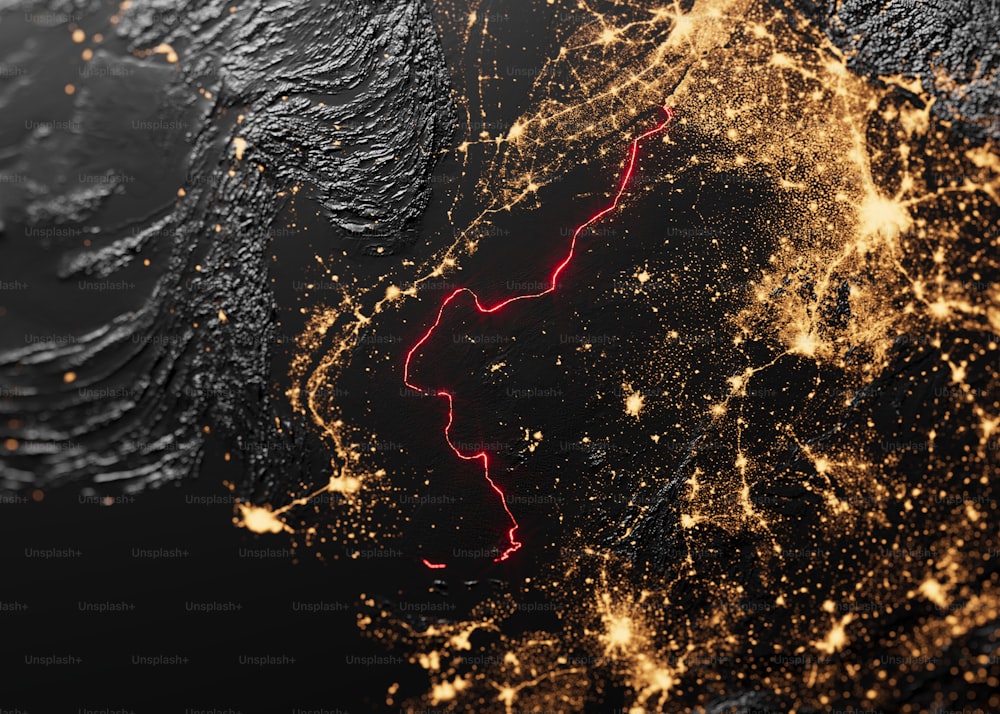 Ein Satellitenbild der Vereinigten Staaten bei Nacht
