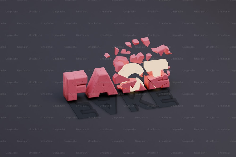 a 3d rendering of the word fail