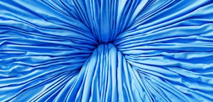 Una vista de cerca de un paraguas azul