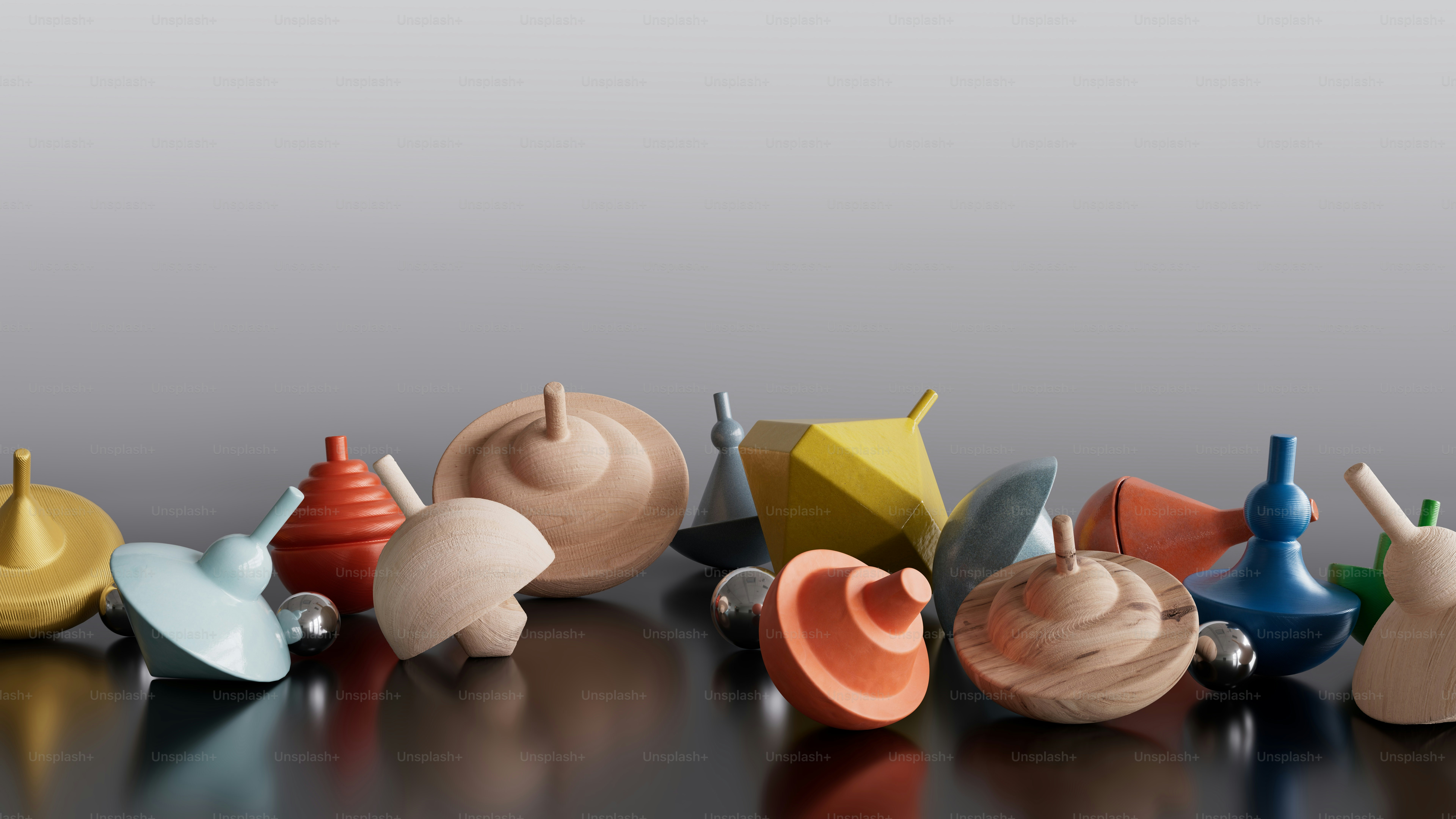 a group of snails sitting on top of a table