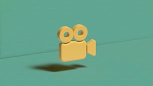 a 3d image of a yellow object with eyes