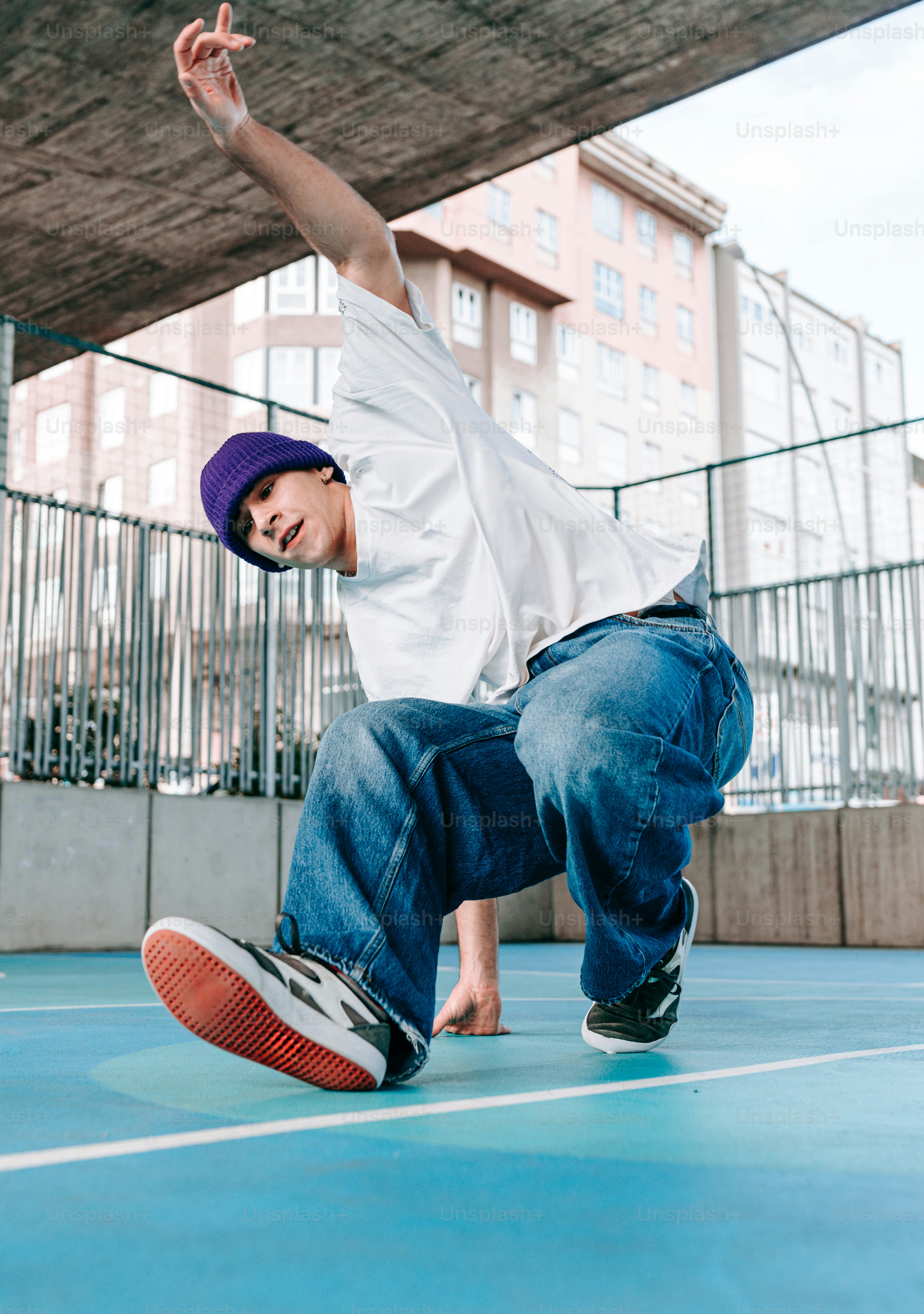 a man is doing a trick on a skateboard