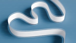 a film strip with a blue background