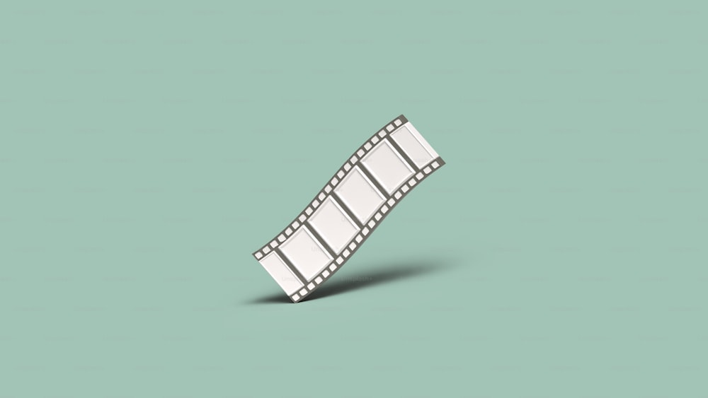 a film strip on a green background