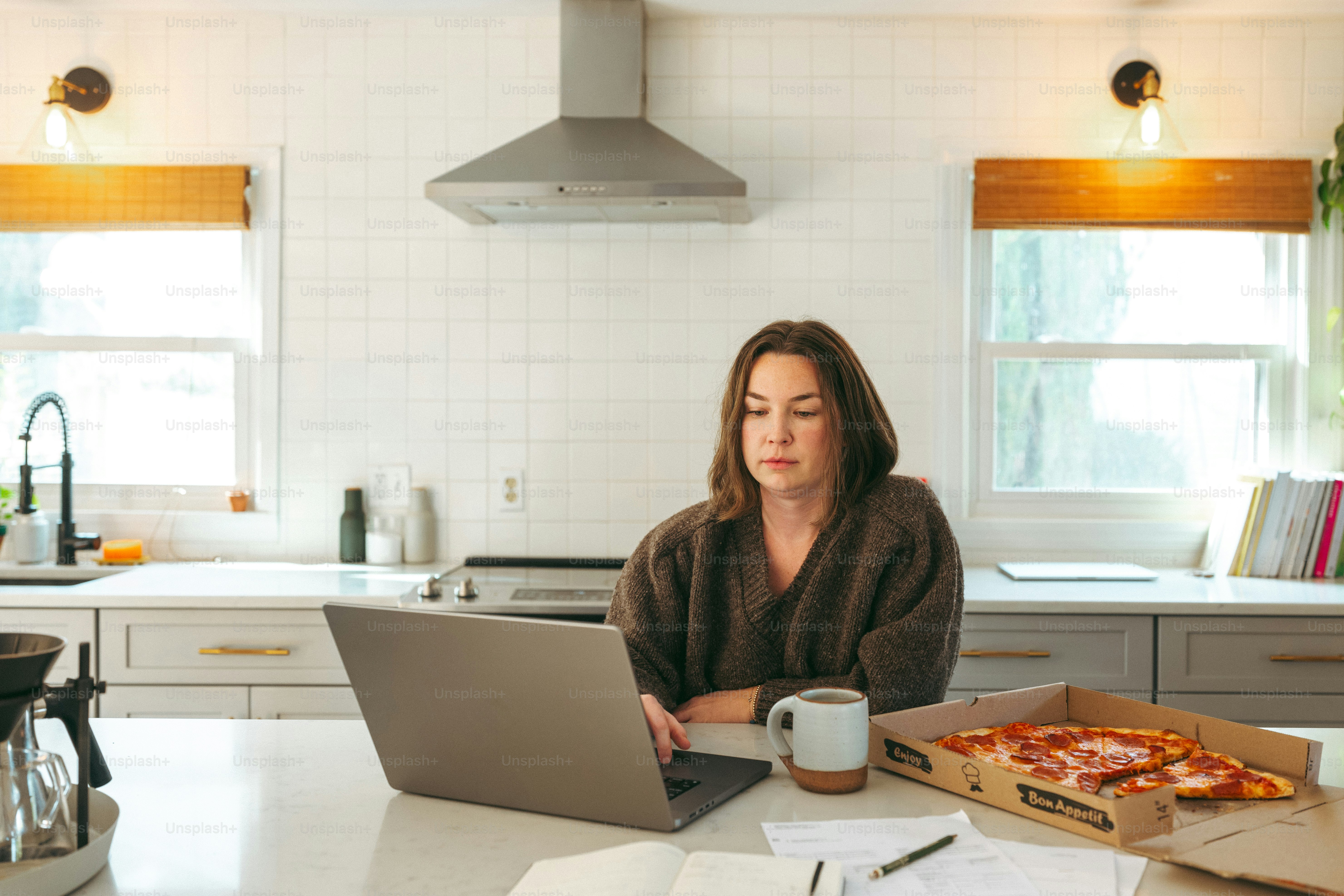 Professional home office illustrating remote work sustainability in practice