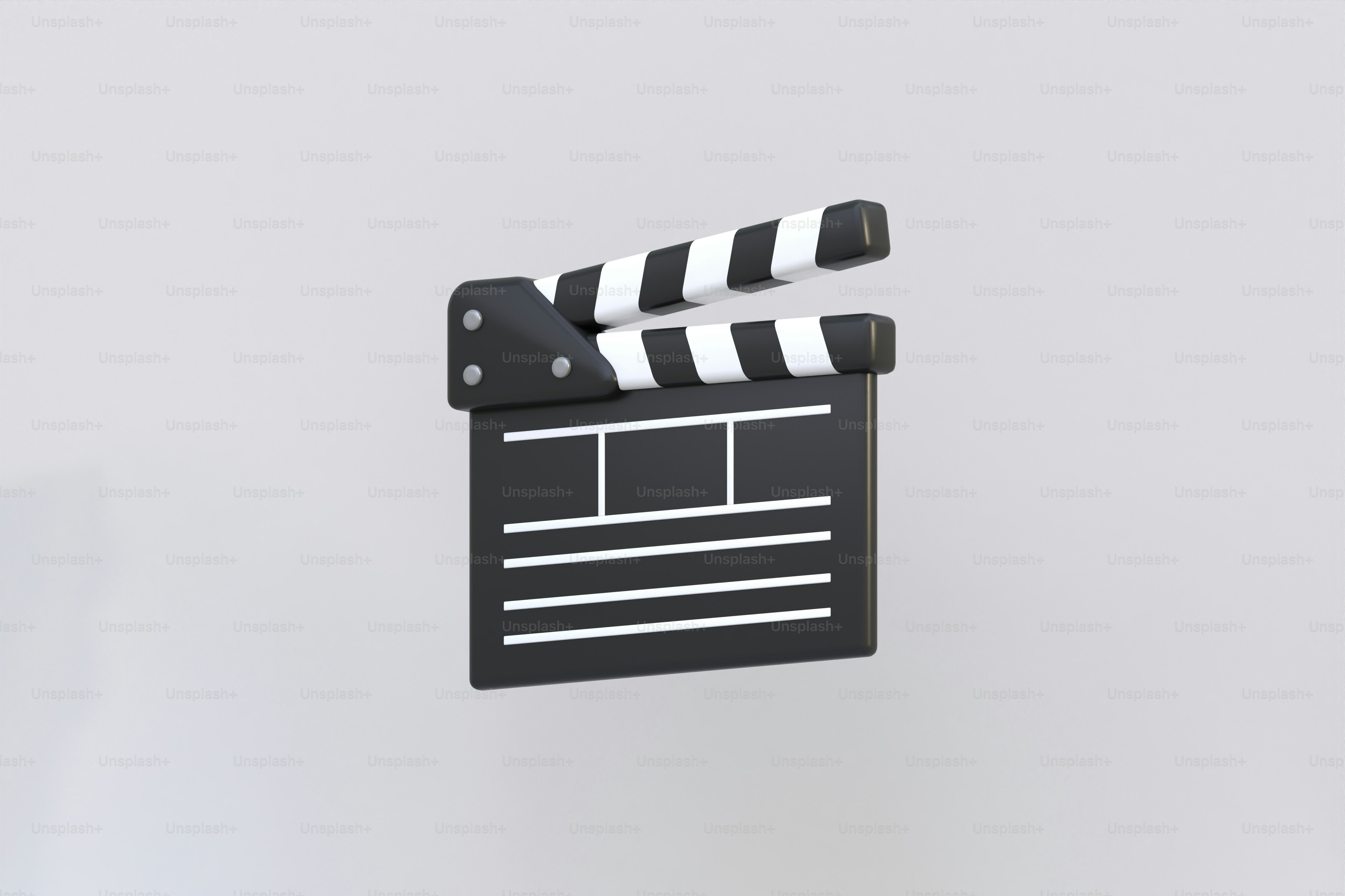 Clapperboard. 3D Render.