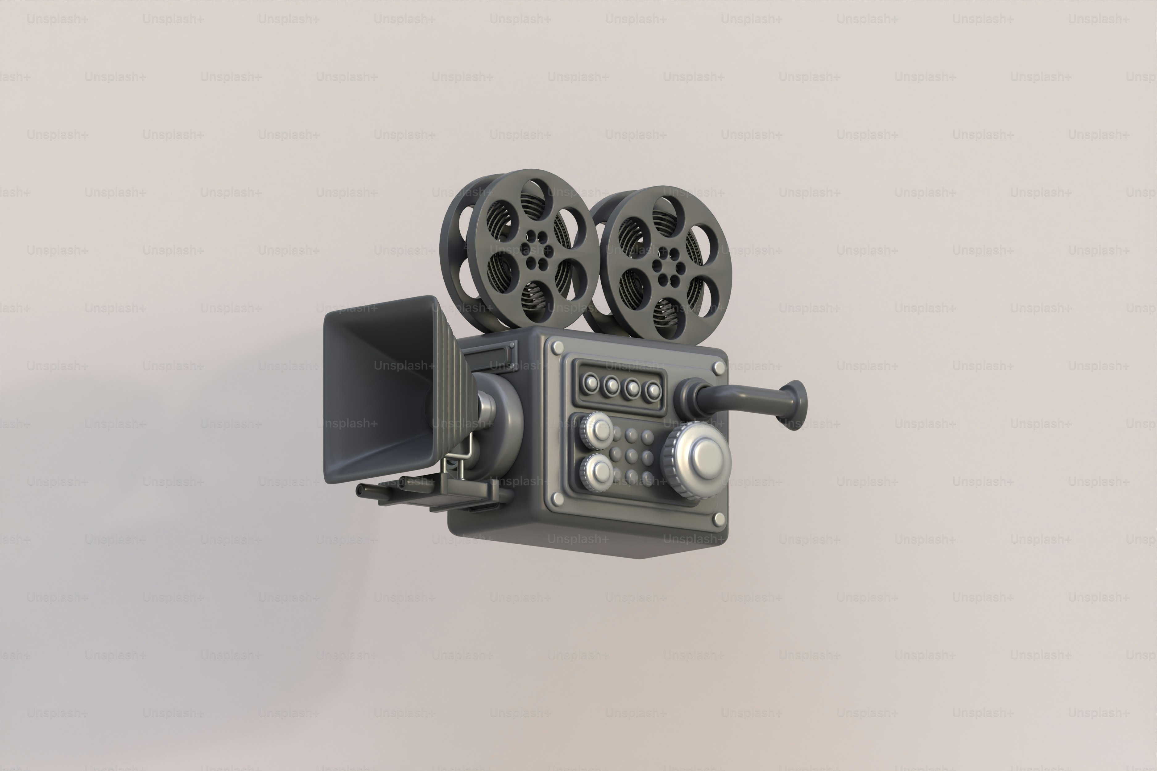 Vintage Movie Projector. 3D Render.
