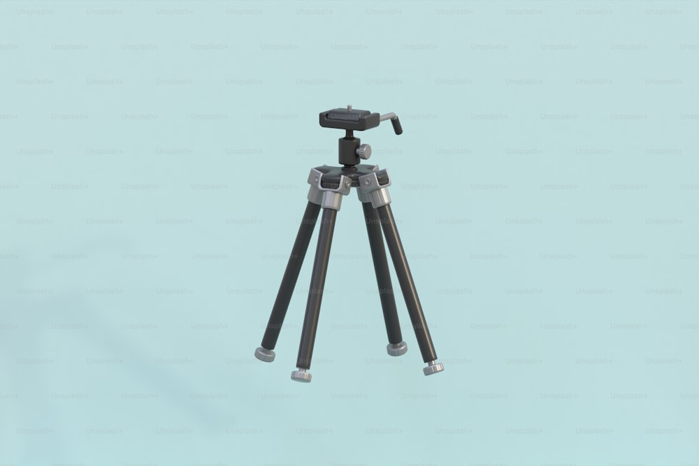 a tripod with a camera on top of it