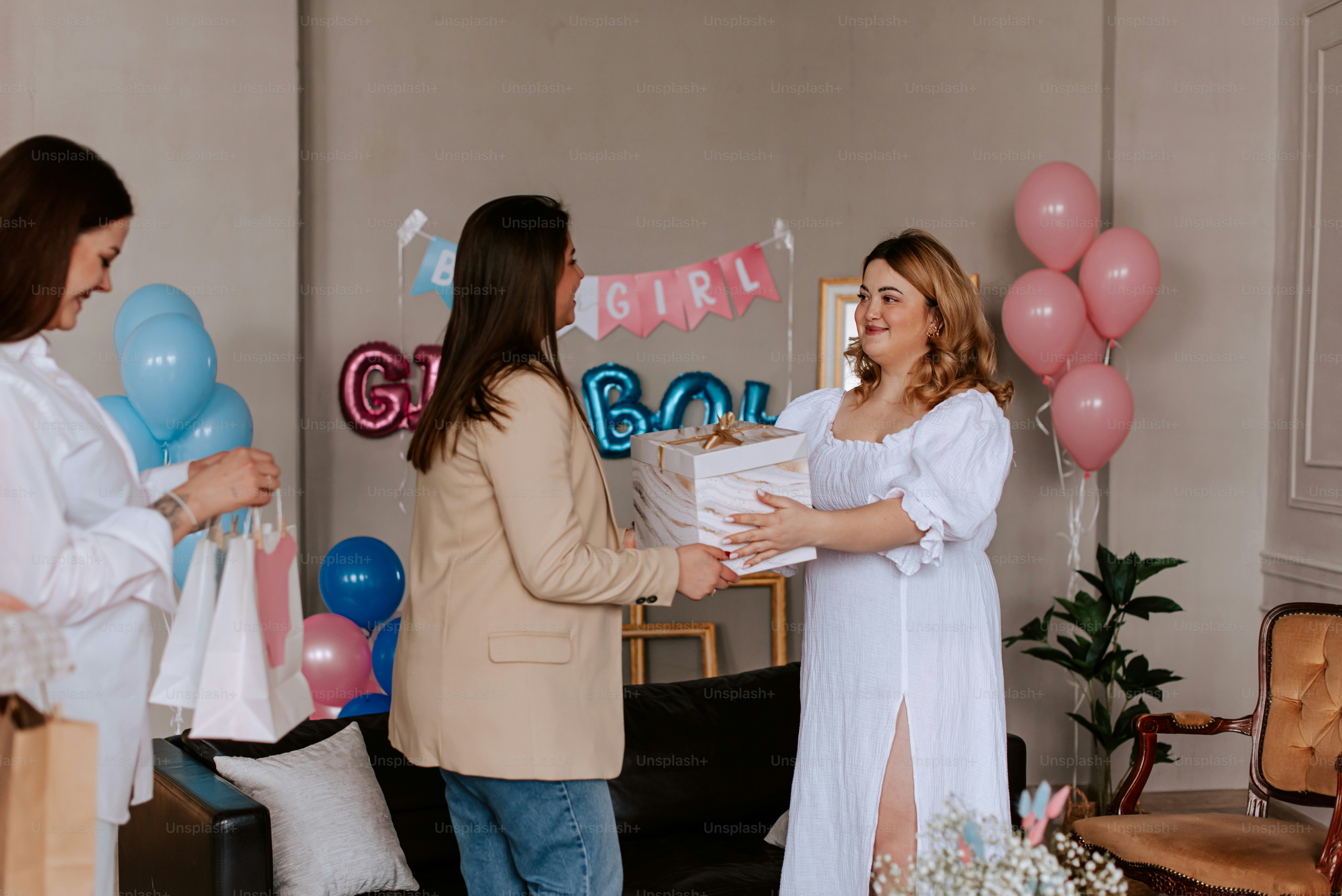 a couple of women standing next to each other
