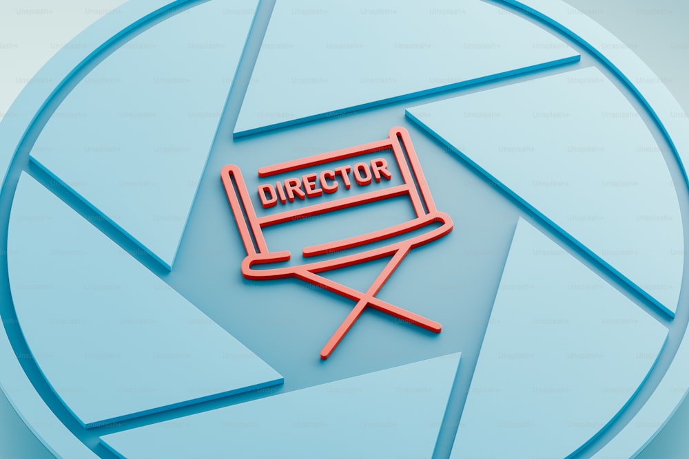 a picture of a director's chair with the word director on it