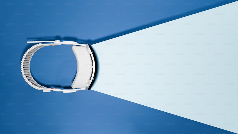 a close up of a watch on a blue and white background