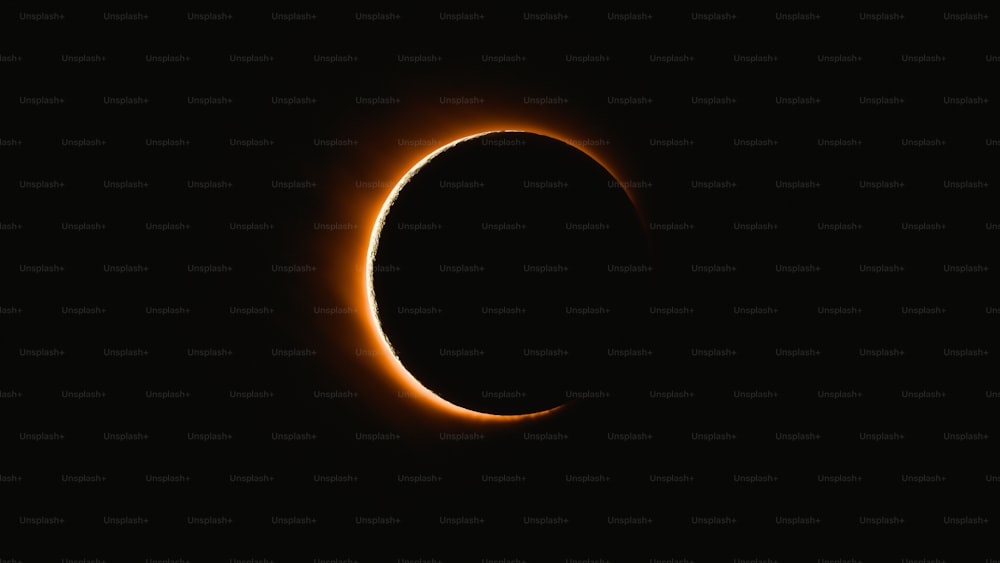 a solar eclipse is seen in the dark sky